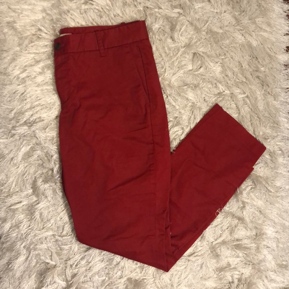 Frankie bright red chinos from J Crew Mercantile
